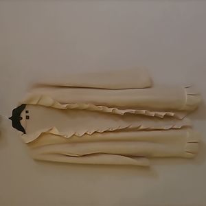 Long creme coat